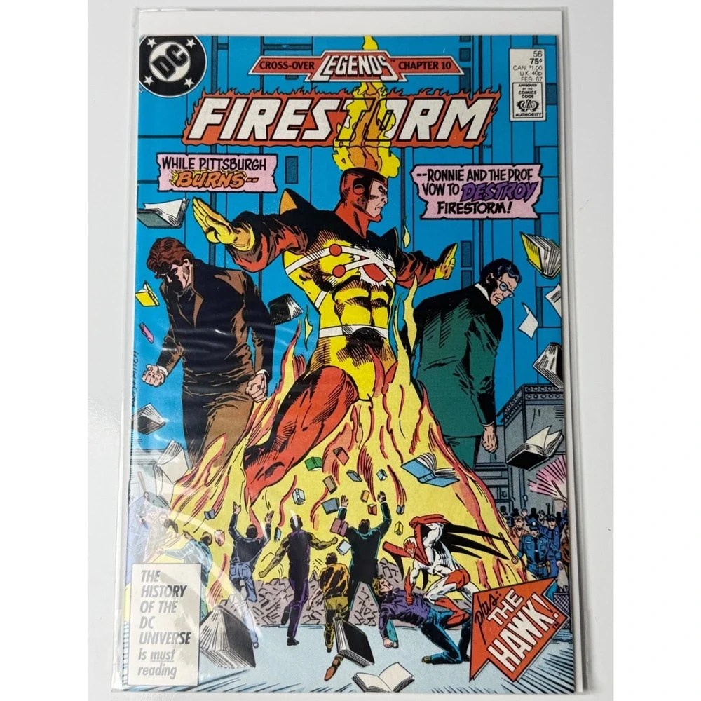 DC Comics Firestorm 56 Feb 1987 Legends Chapter 10 Copper Age‎ The Hawk Comic